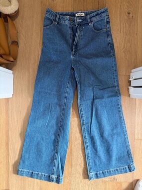 ROLLA'S Medium Blue High-Rise Wide Leg Jeans